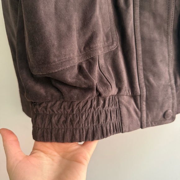 NEVER WORN Real Suede Leather Bomber Jacket - Picture 8 of 16